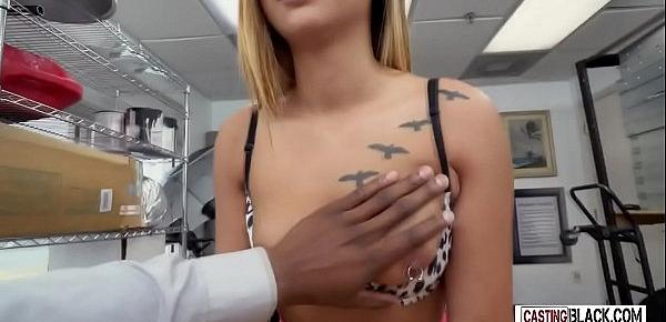  This hot teen is having hardcore interracial sex with her kinky boss.